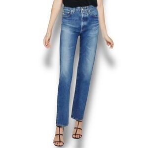 AG Adriano Goldschmied Blue Straight Leg Jeans